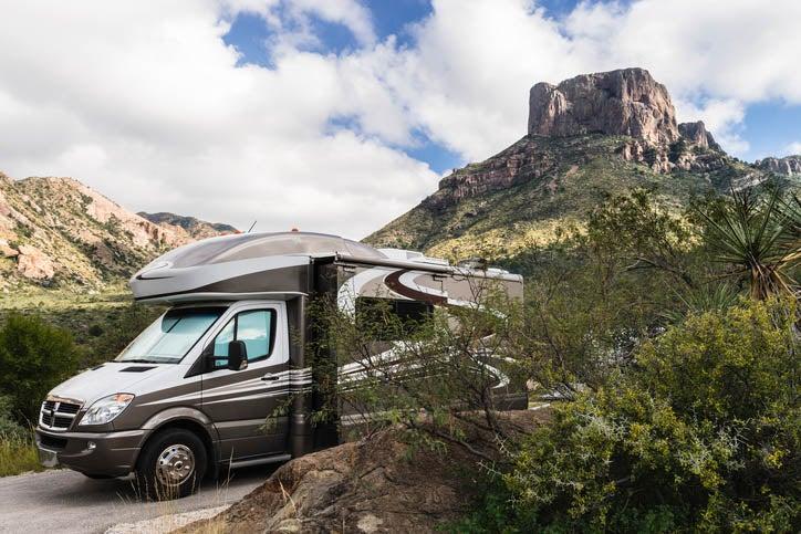 Rv near mountain