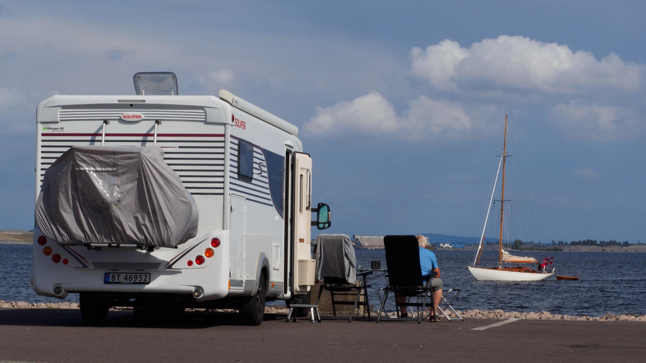 RV overlooking water