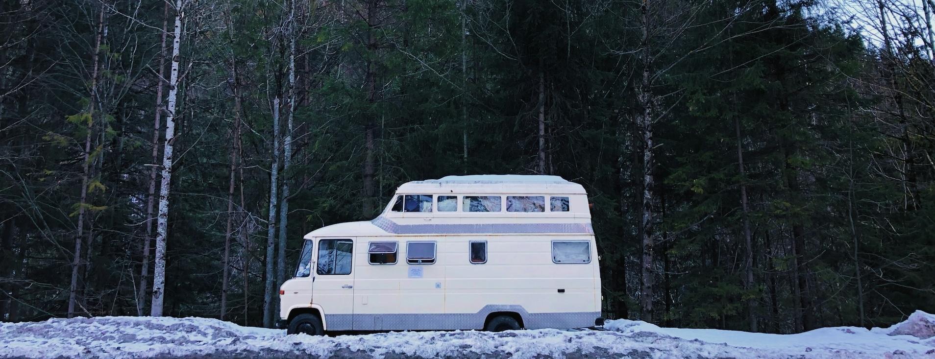 RV in snow