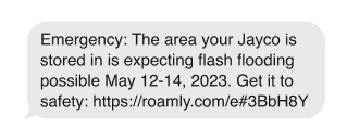 Roamly Care - Chat Alert from an iMessage